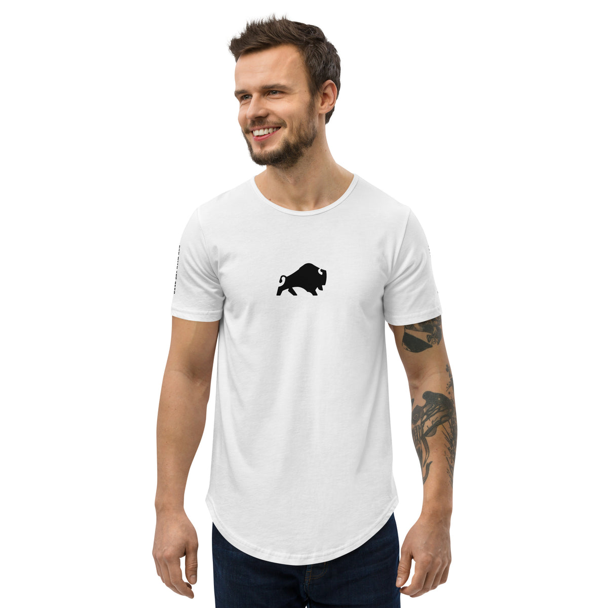 Men's Curved Hem T-Shirt - Buff Athletics